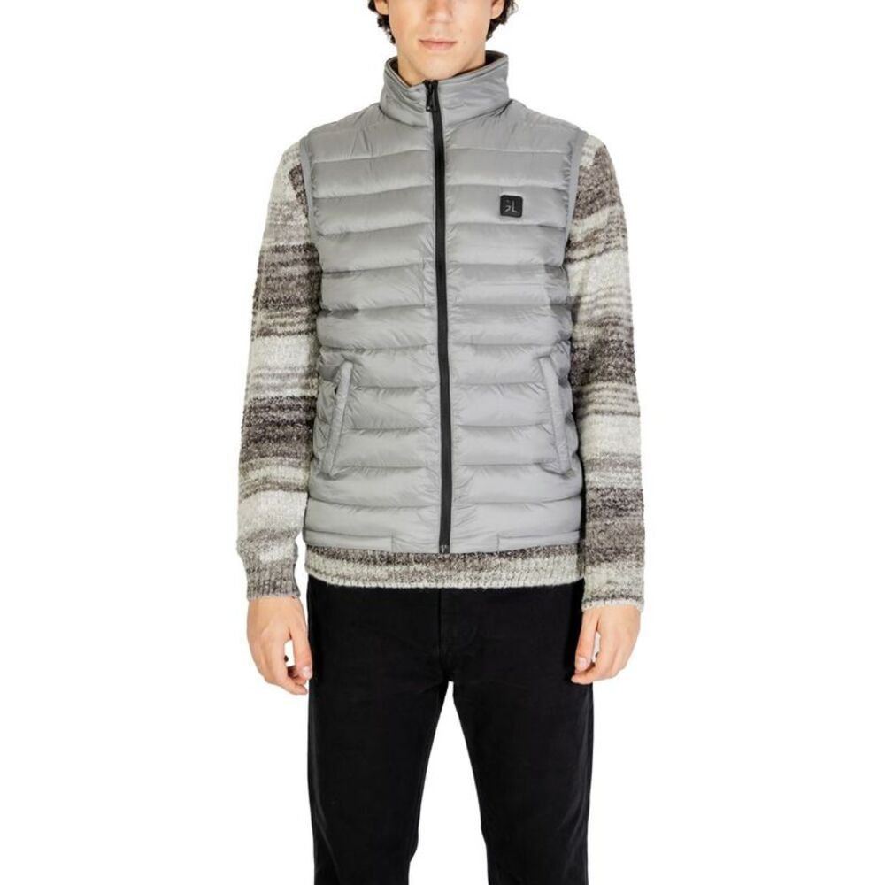 Gianni Lupo Gray Polyamide Sleeveless Men's Jacket